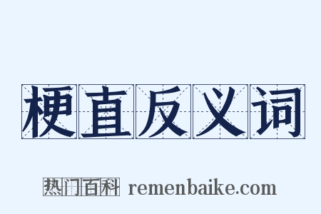 梗直反义词是什么意思的图片